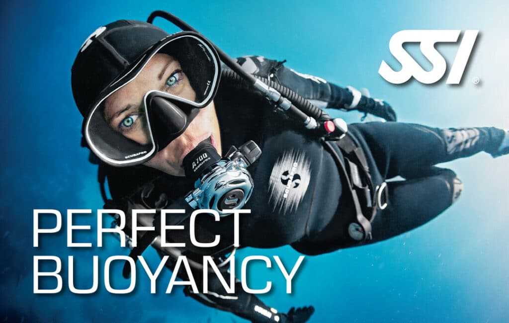 SSI buoyancy control in perfect buoyancy certification